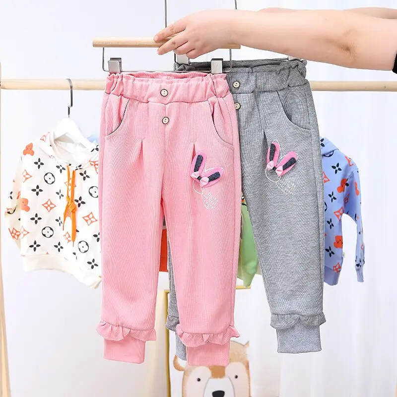 
Factory Price Popular Soft Comfortable Girls Kids Trousers Long Pant(0-6 years) 