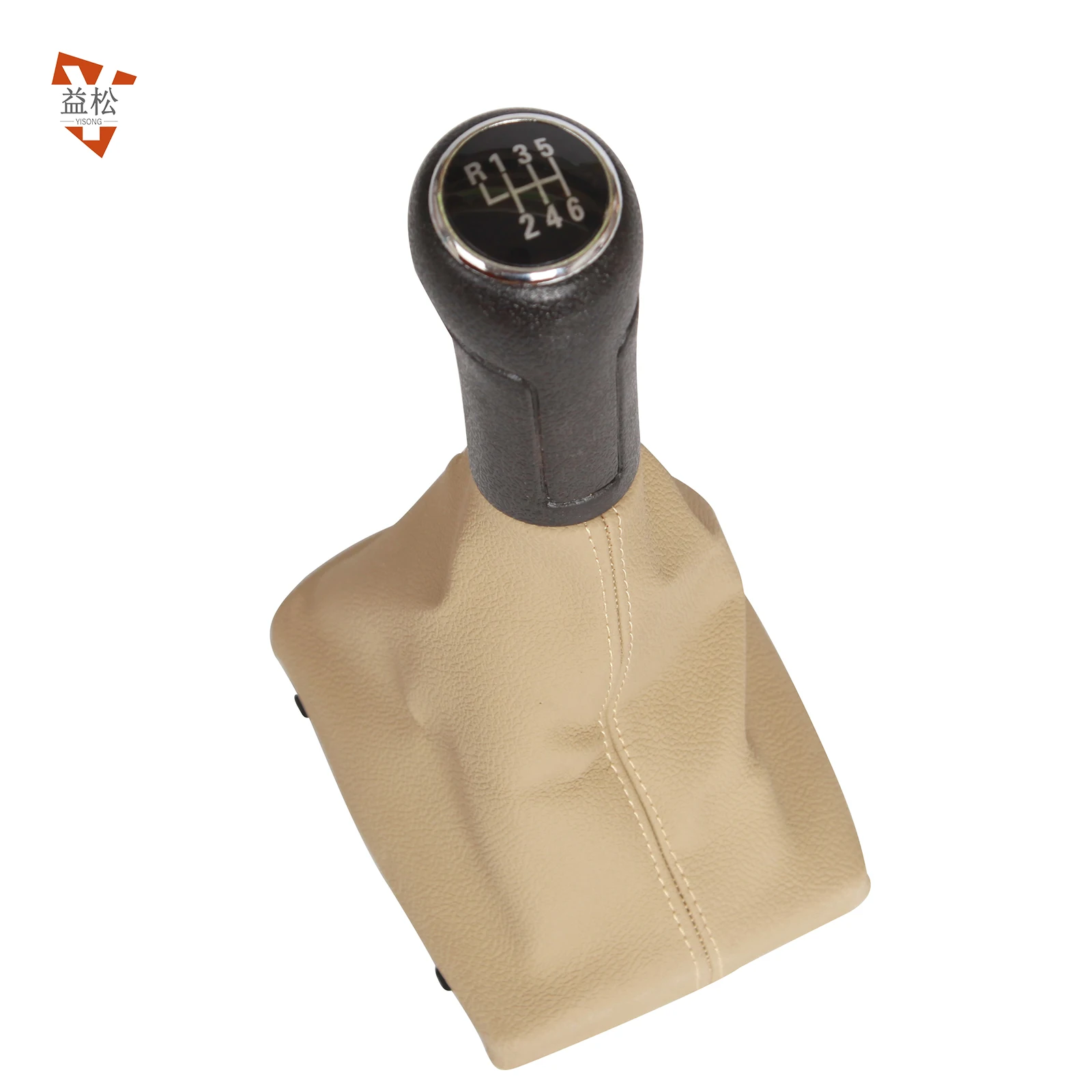 Manufacture auto parts car gear shift knob beige leather 6 speed cover knob for audi A6 L gear shift cover OEM 4G0 863 278 D