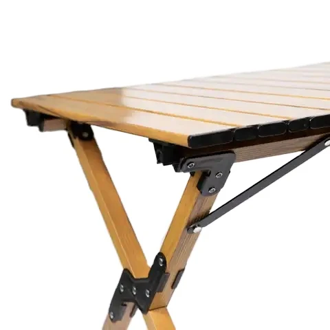 TODO smart portable camping picnic table outdoor folded table easy carry furniture solid wood camping barbecue egg roll table