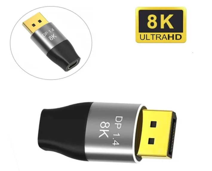 DP1.4 Мини dp к DP компьютерному адаптеру 8K @ 60Hz 4K @ 144HZ HD преобразователь