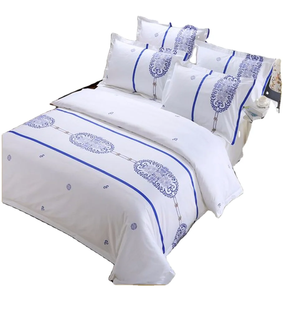 Hot good quantity China Manufacturer Used Hotel Chinese Manufacture New Bed Sheet Bedding Set Low Price