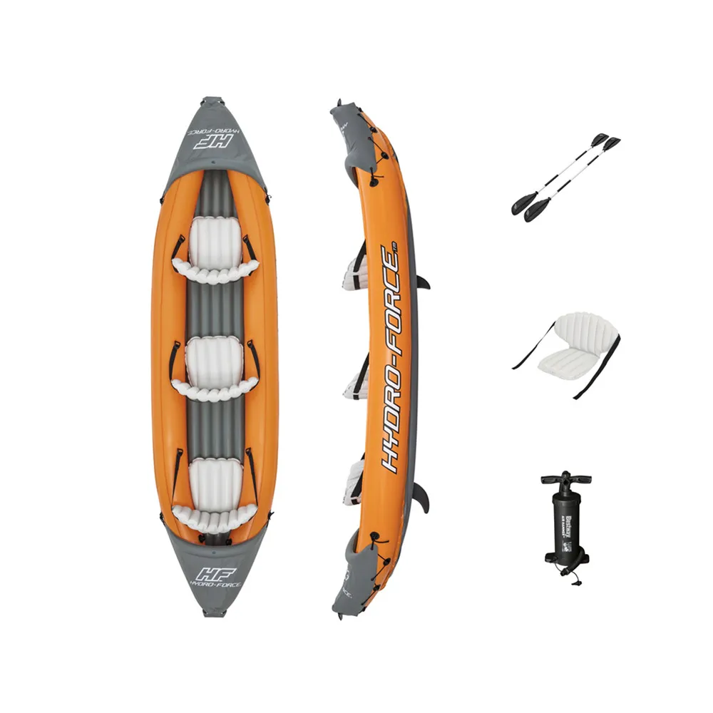 Bestway 65132 Hydro Force 12ft 6in x 39in Rapid X3 Inflatable 3 Person Sea Kayak