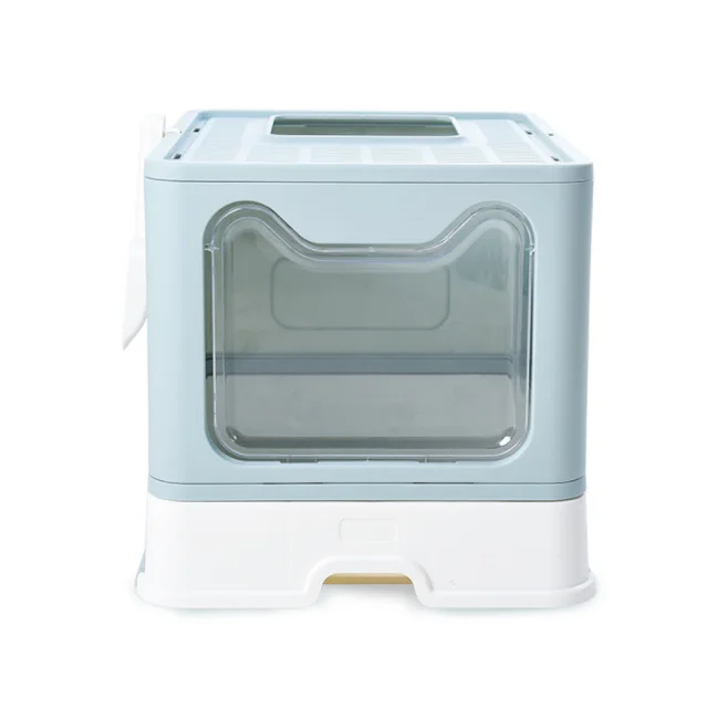 Leyou Pet Foldable Drawer Small Packing Pet Cat Litter Boxes Toilet