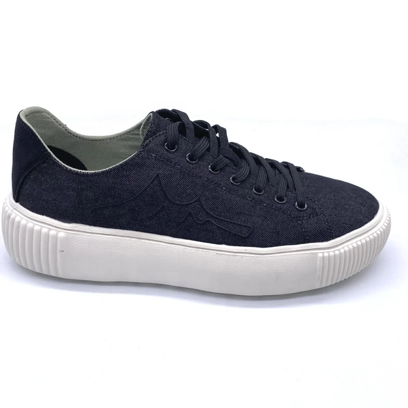 Black canvas custom shoes men casual sneaker wholesale flat running shoes with cheap price for couple