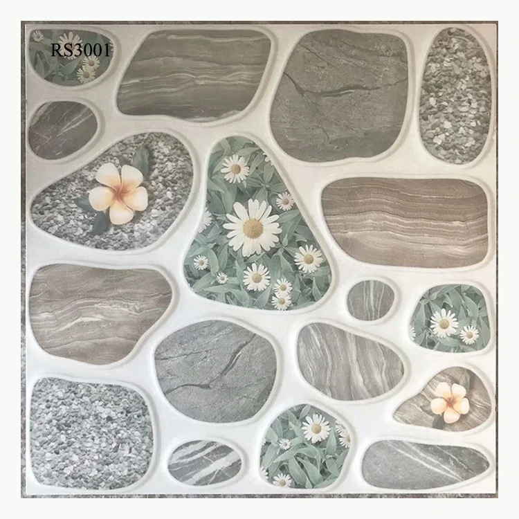 China Glazed Flowers Design Digital Bathroom Floor Ceramic Tiles 300x300
