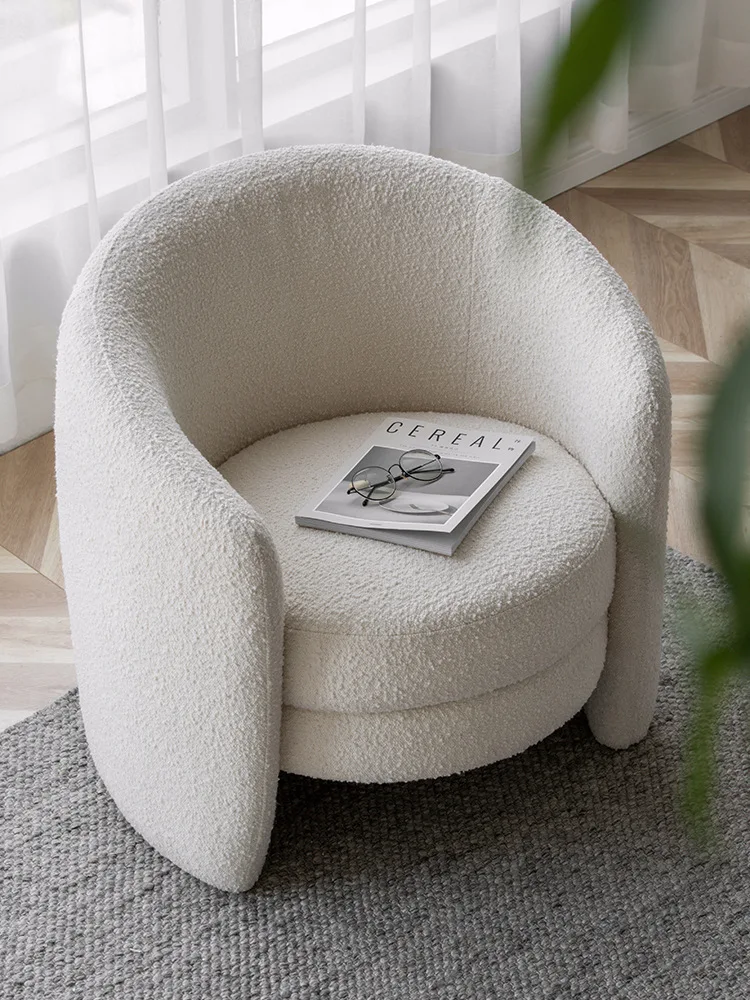 Factory Direct Sales Fashion Accent Lamb Cashmere Chairs Furniture Modern Luxury Living Room Leisure Chair