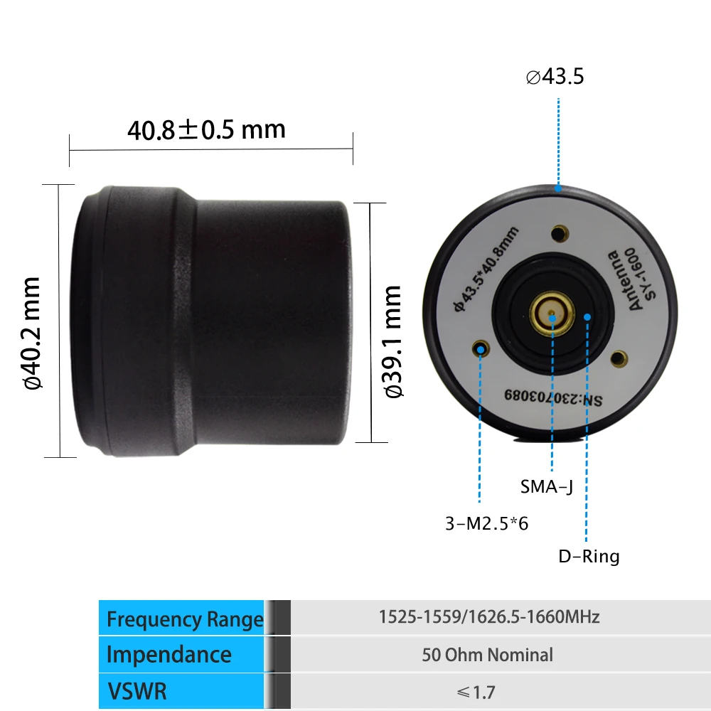 Gps Glonass Compass Galileo Multi-Band Gnss Rtk Helical Uav Antenna For Drone