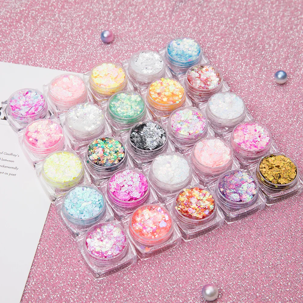 Hot sale eye makeup star patch sequins curry cream glitter powder eye shadow nail sticker glitter diamond