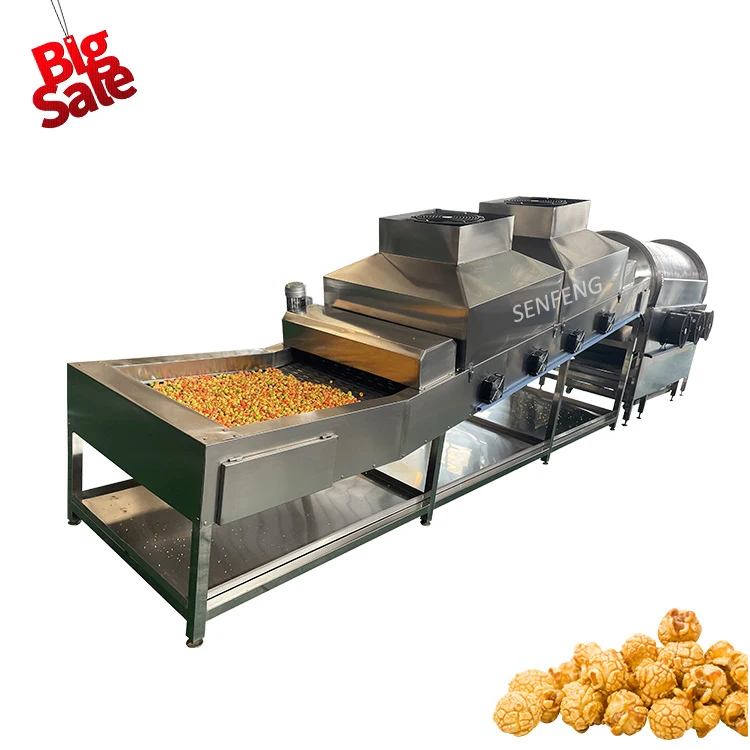 Big Capacity Electric Popcorn Machine Price Commercial Mushroom Popcorn Production Line Factory