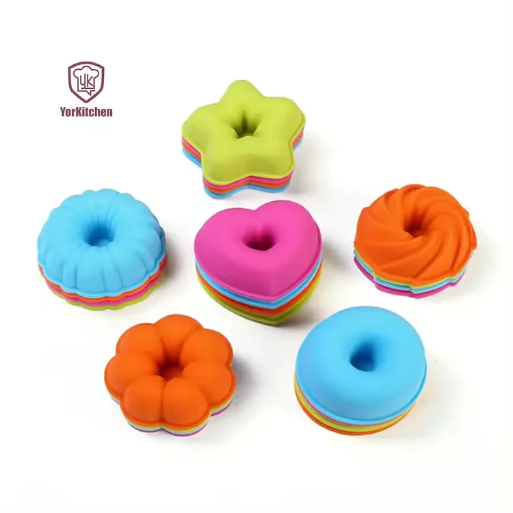 24 Pack Mini silicone molds for cake decorating Baking Cups Cupcake Liners Pumpkin Reusable Muffin Cups Cake Molds