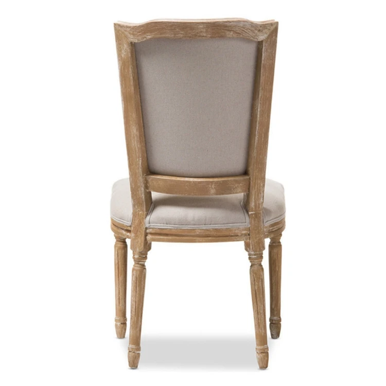 Wholesale Antique Design Restaurant Square-backed Ghost Solid Wood Furniture Louis Baroque Dining Chairs