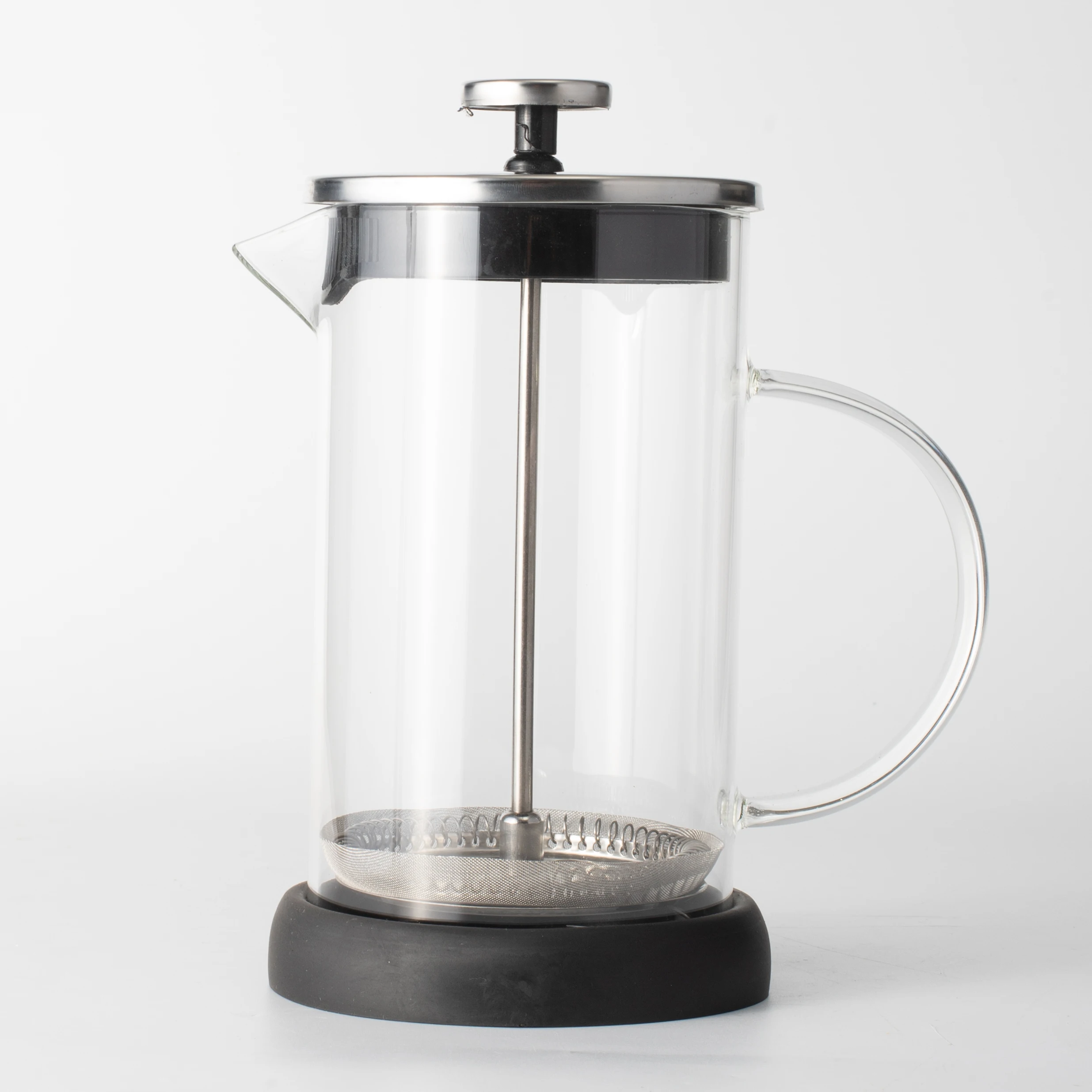 Custom Borosilicate Glass Coffee French Press With 304 Stainless Steel Filtration