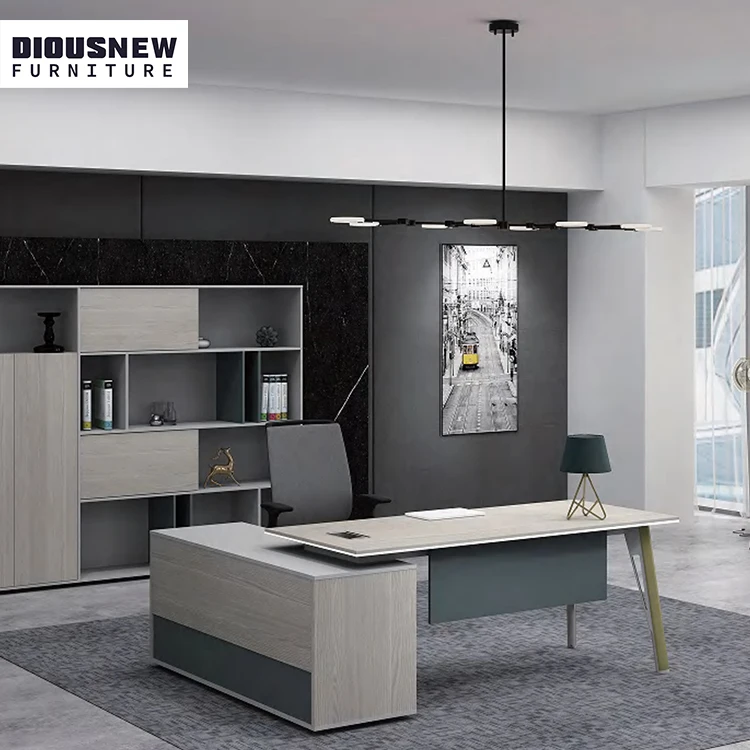 Деревянный современный стол офисный L-образный роскошный менеджер мебель офисные столы