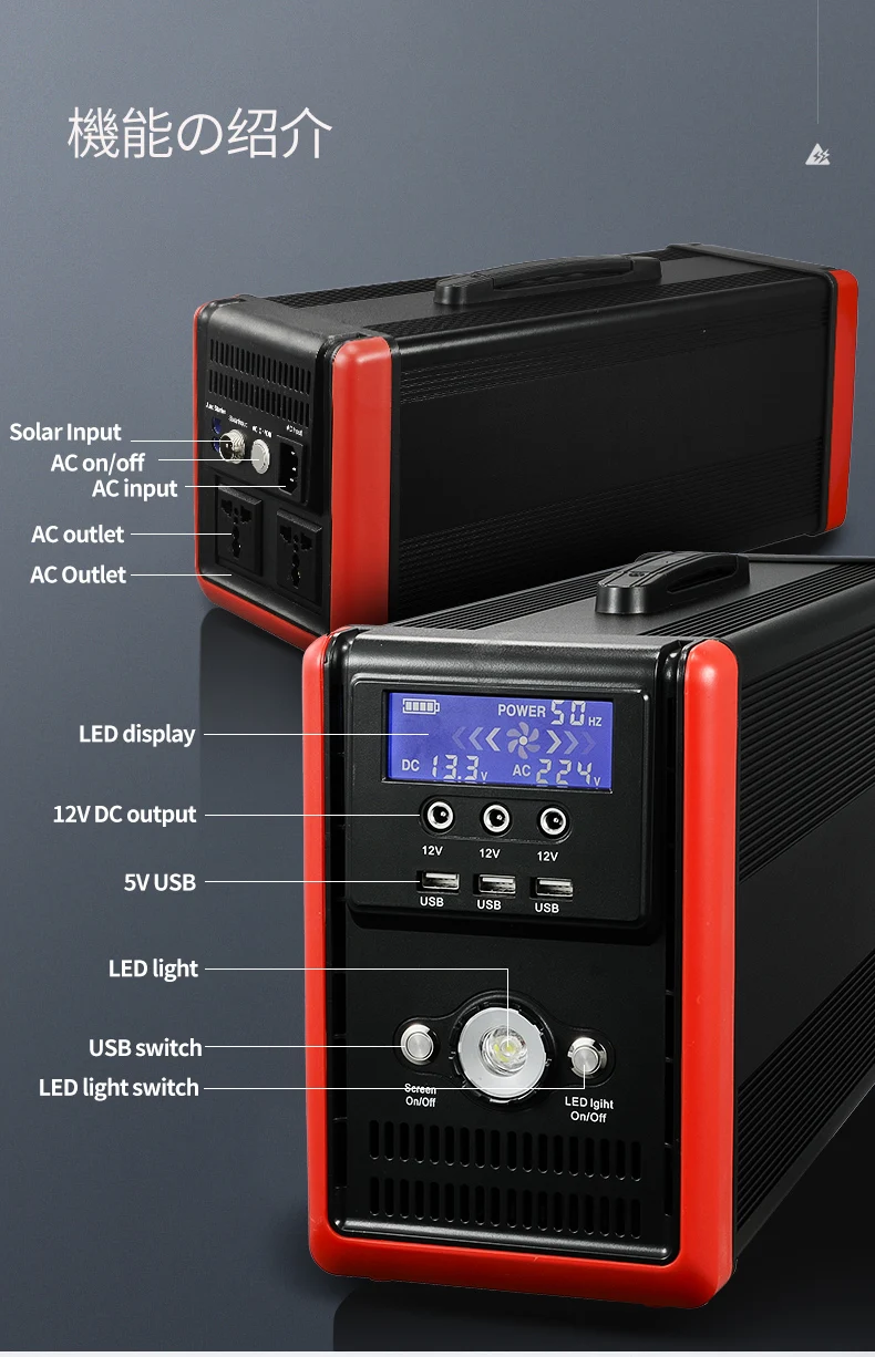 Заказной портативный солнечный генератор 3000 Вт 2000 1500 1000 500 электростанция для кемпинга