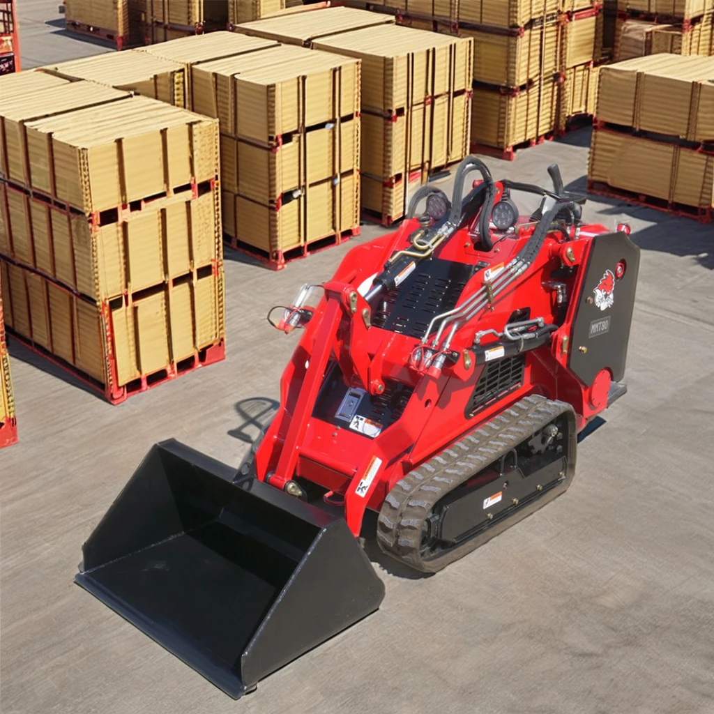 Free Shipping Cheap Diesel Mini Skid Steer Grapple Compact Track Loader MMT80 for sale