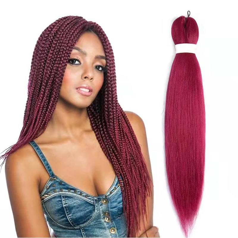 100g 24 inch Kinky African Braiding Hair Vendors Wholesale Crochet Jumbo Braiding Hair Synthetic Braiding Hair Pre Stretch