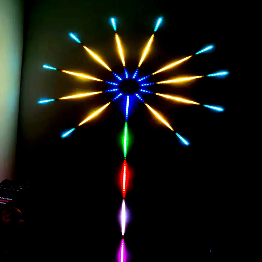 JEJA Firework LED Strip Lights Bedroom Music Sync Phone APP and Remote Control Firework LED Light for Christmas Party Bar KTV
