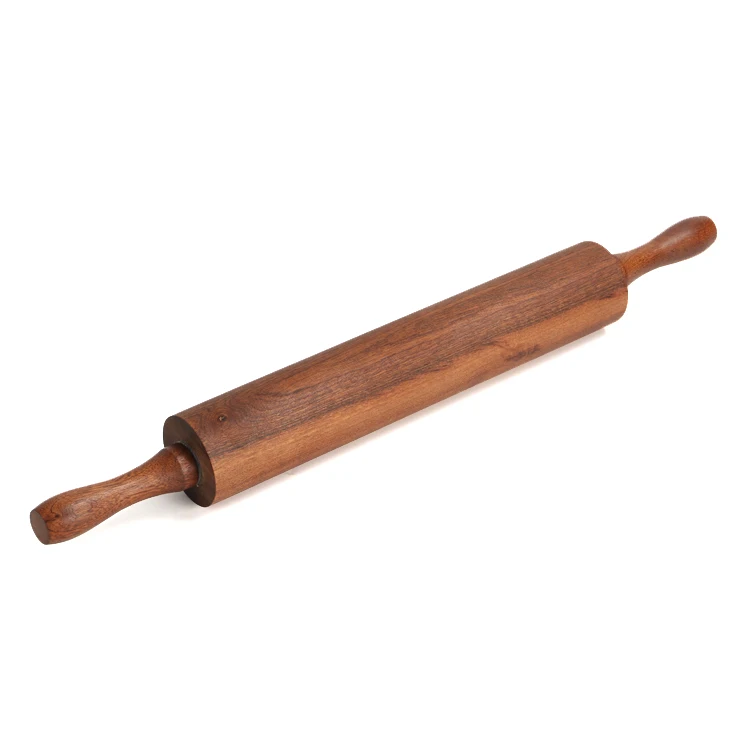 Durable Non-Stick Dough Pastry Roller Long Handles Baking Pizza Wooden Rolling Pin for Making Bread