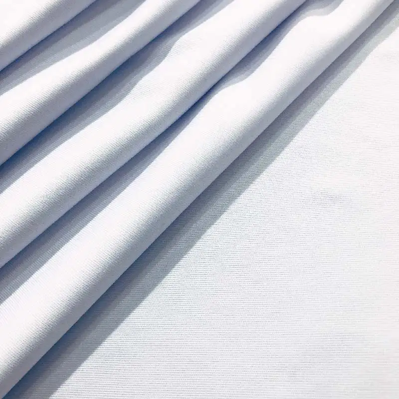 China manufacturer 100% polyester material Interlock 4 Way Stretch Sportswear Fabric for Dry Fit T-Shirt