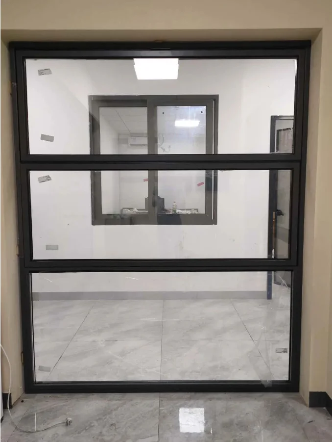 upward bi-fold aluminum glass windows