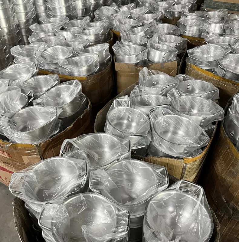 Factory Direct Cooking Pot set Soup 14 PCS aluminum satin finished Cookware cooking pot set in kitchen