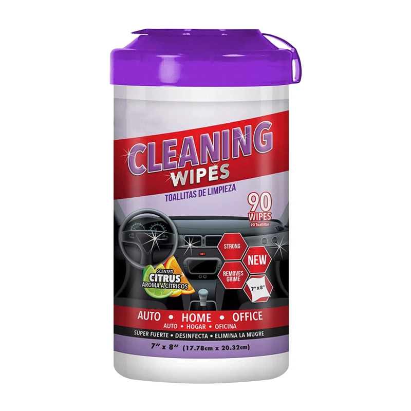 Delicate Cheap Wash Car Dashboard Interior Care Auto Disposable Individual Barrel Clean Wet Wipes For Car