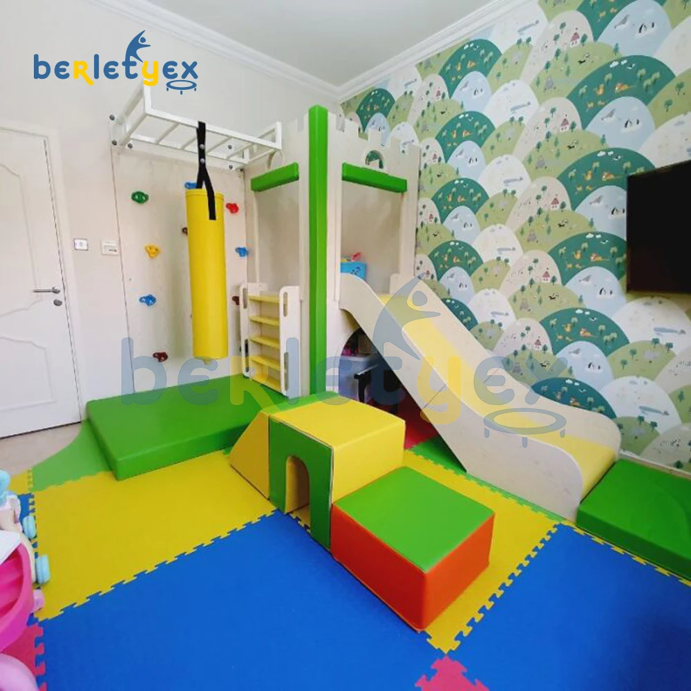 Berletyex playground equipment baby climbing blocks soft foam block play set area kids indoor