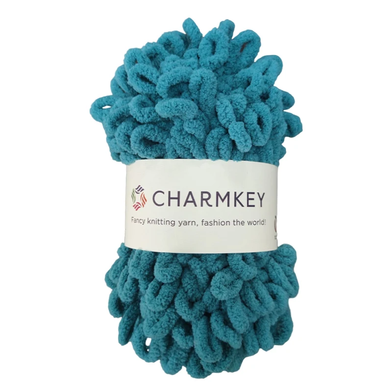 100% Polyester Crochet Puffy Fine Blanket Yarn Fluffy Circle Finger Knitting Loop