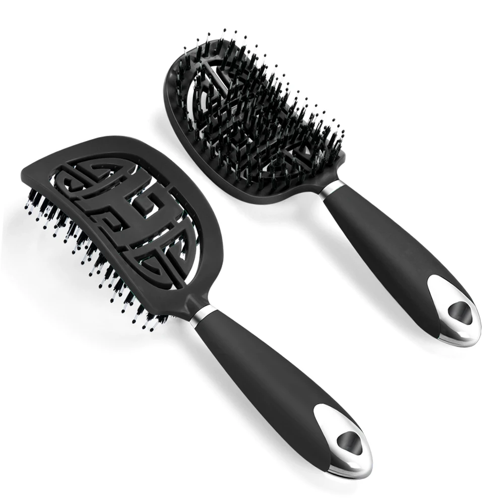 Hair brush Anti Klit Brushy Haarborstel Women Detangler Hair Brush Bristle Nylon Scalp Massage Hair dryer Brush Comb