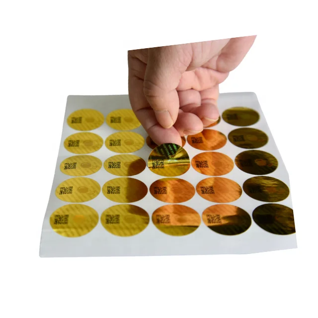Anti Counterfeiting Certificate Label Sticker Transfer Stickers Golden Customized Packaging Custom Stickers Holographic Private