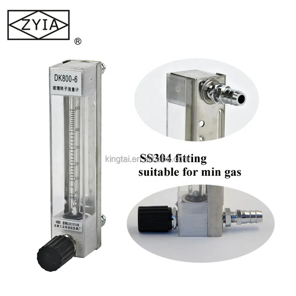 Variable area glass tube hose panel mount water flow control rotameter  flow meter for acid