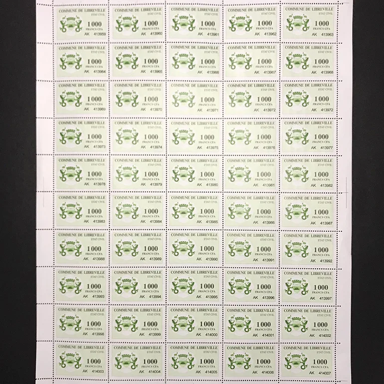 
High quality custom postage stamp with self adhesive 