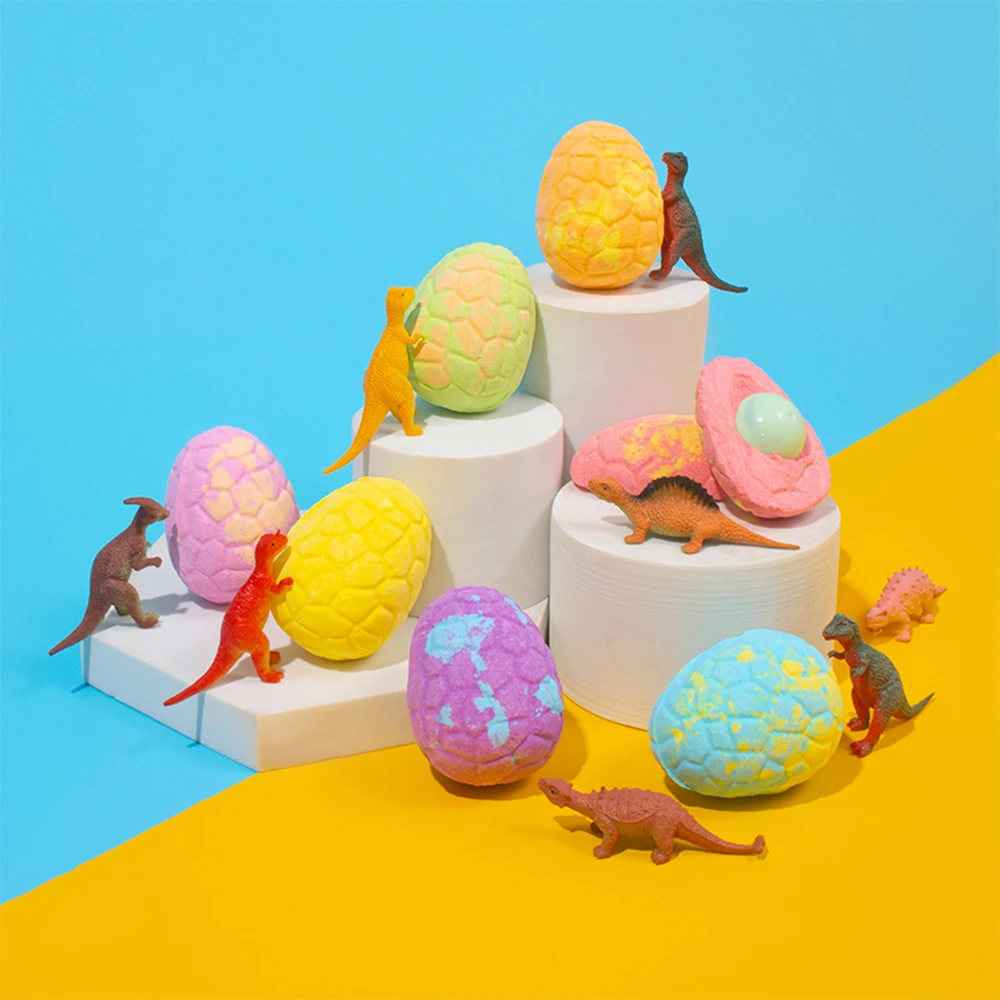 Factory Direct Supply Hemp Surprise Dino Egg Bath Bomb Kids Bath Bombs With Toy Inside