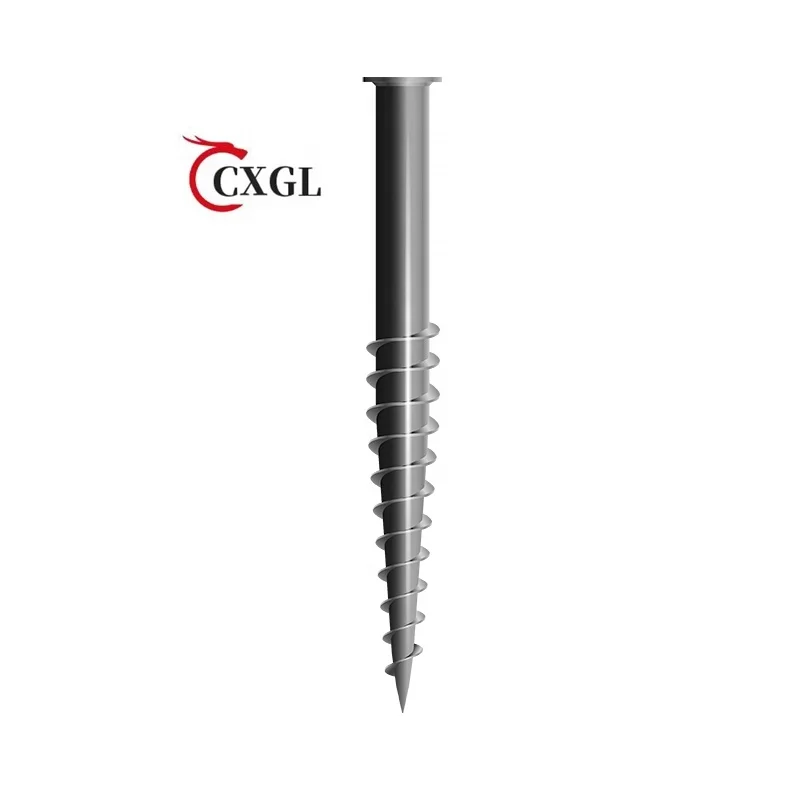 Hot-dip galvanized twisted dragon pile solar engineering construction steel cast-in-place pile pile