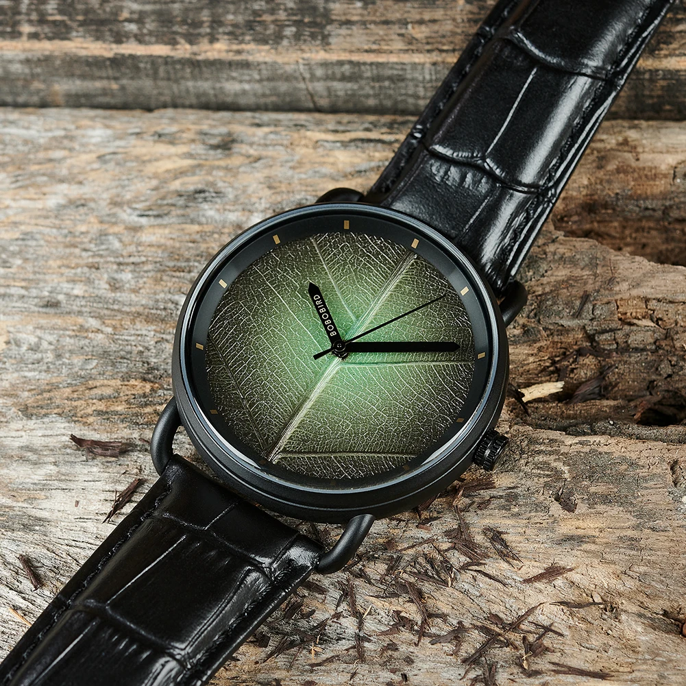 Art Design Unique design Eco-Friendly Design Tree Leaf low moq Dropshipping Classic Wholesale Quartz wood watch
