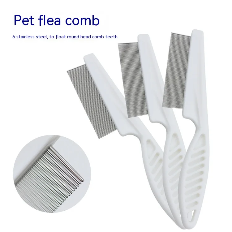 SinSky Wholesale Stainless Steel Pet Dogs Cleaning Brushes Lice Comb Cats Dogs Flea Combs Beauty Combs Hair Brushes