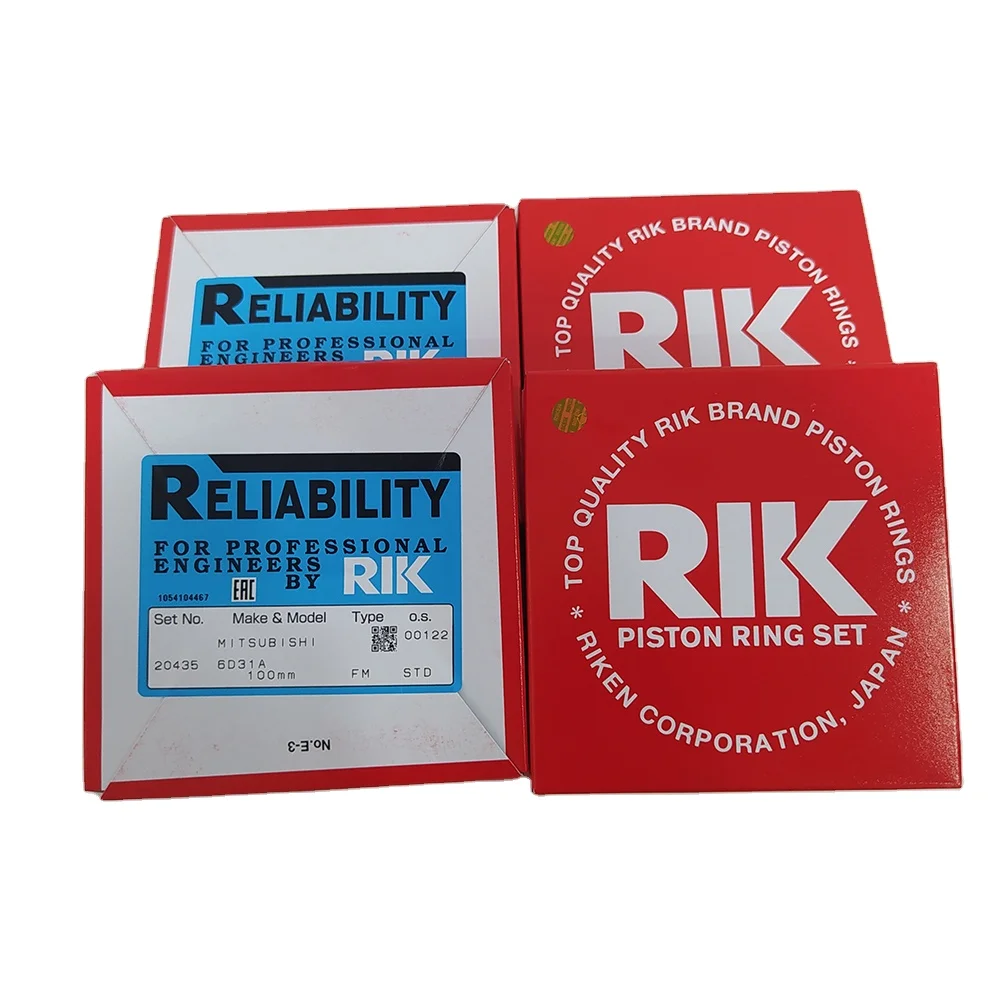 Japan RIK Manufacturer Hot sale Wear-resisting Diesel Engine 6D31 4D31 Piston Ring for Mitsubishi Excavator Rebuilt Kit