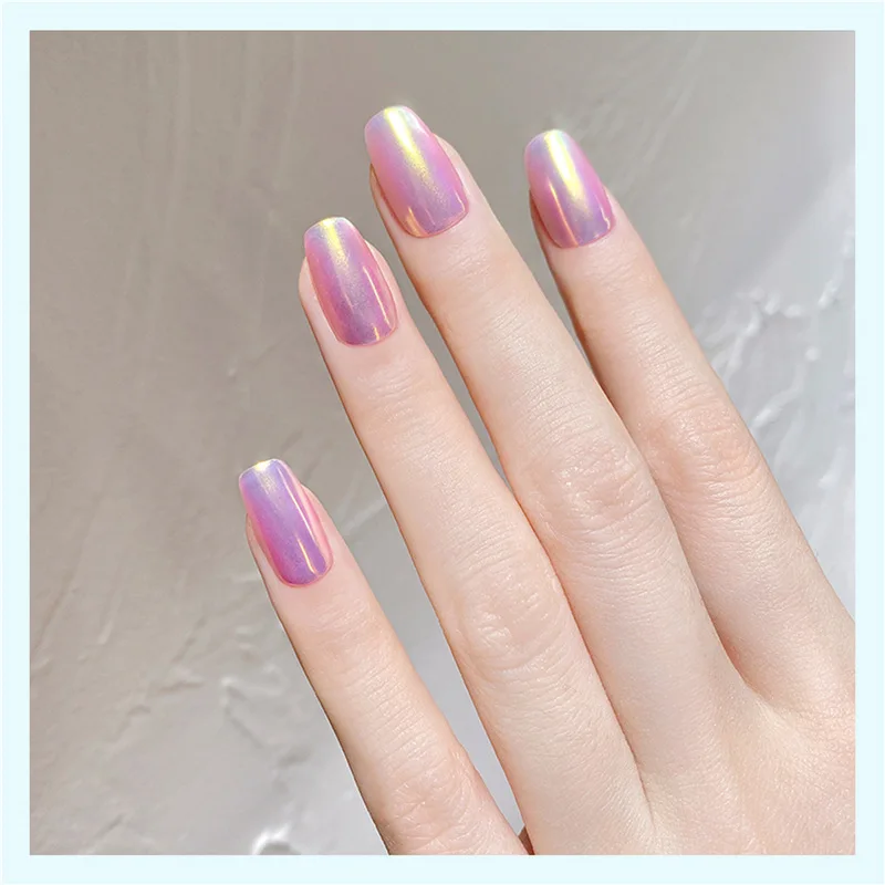 Hot Sale 6 Colors nail art chrome solid magic mirror Laser titanium glitter powder