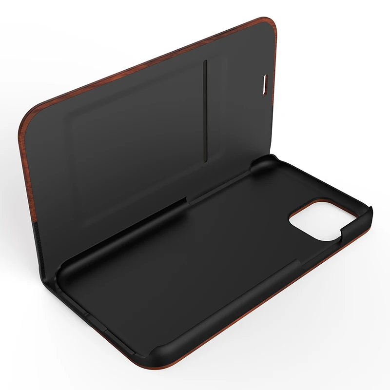 2019 New Arrivals 2 in 1 Wooden Phone Leather Phone Case for Iphone 11