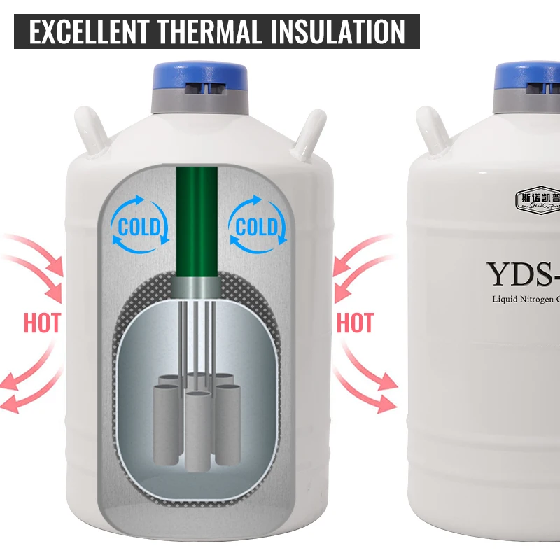 SNOWCOP 1L-50L Liquid Nitrogen Tank Cryogenic Storage Cells Liquid Nitrogen Storage Tank For Laboratory