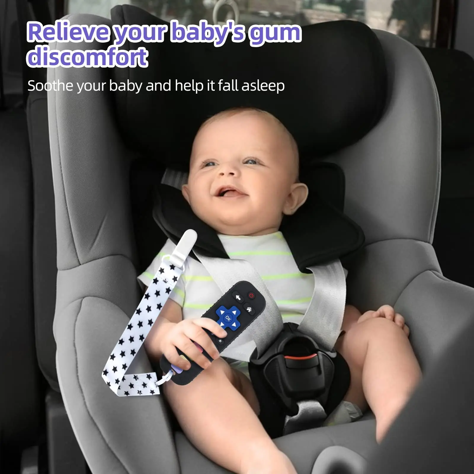 Bpa Free Food Grade TV Remote Control Shape Teething Relief Baby Toys Chuya Baby Teether Toy Chew Toy for Infants Baby