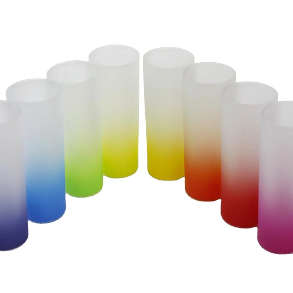 Термопресс для длинной чашки 3 унции мини градиентная красочная стеклянная кружка для водки термопресс машина для эфиопской кофейной чашки