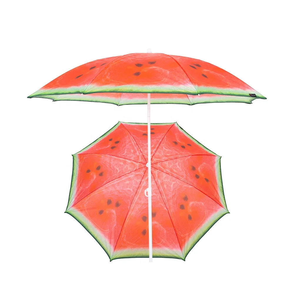 Manufacture Beach Umbrella Sunshade Anti-UV Parasol Umbrella Potable Fruit Design Beach Umbrella