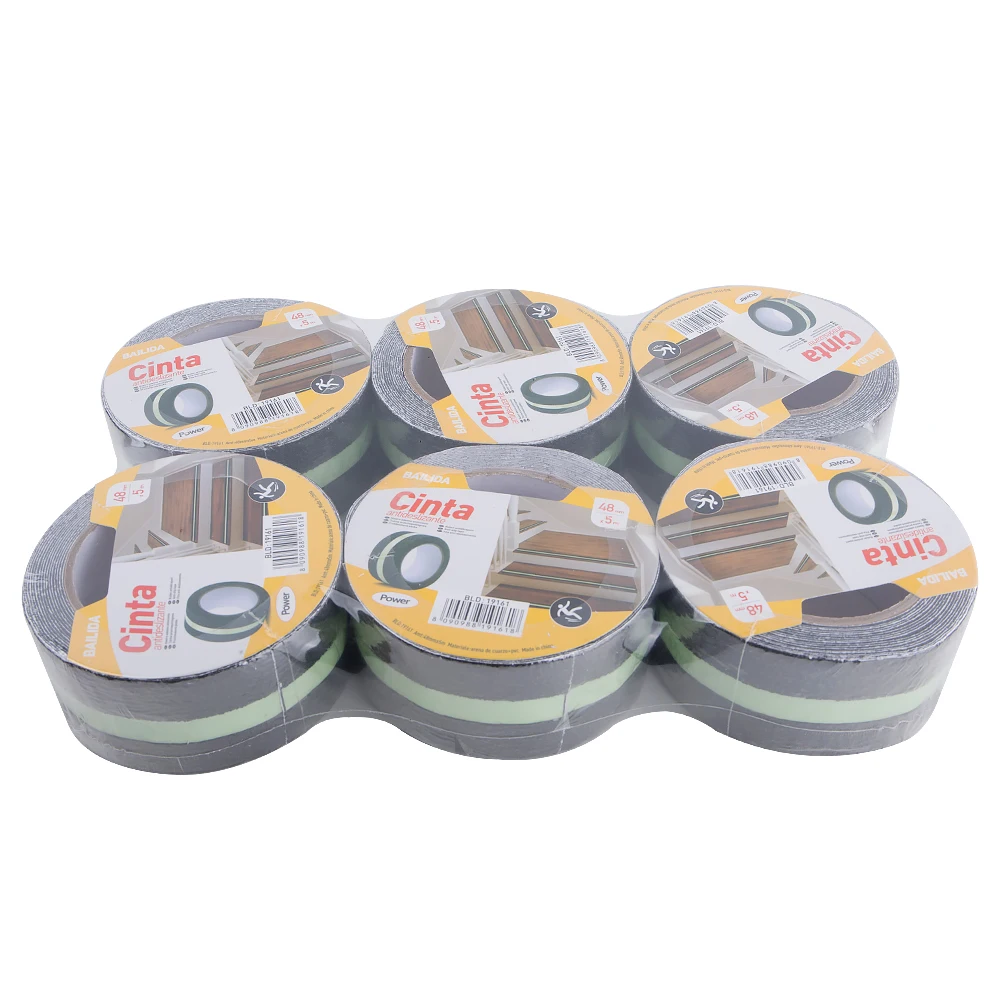 Bailida Factory Custom Waterproof PVC Anti-Slip Black Tape with Photoluminescent Strip