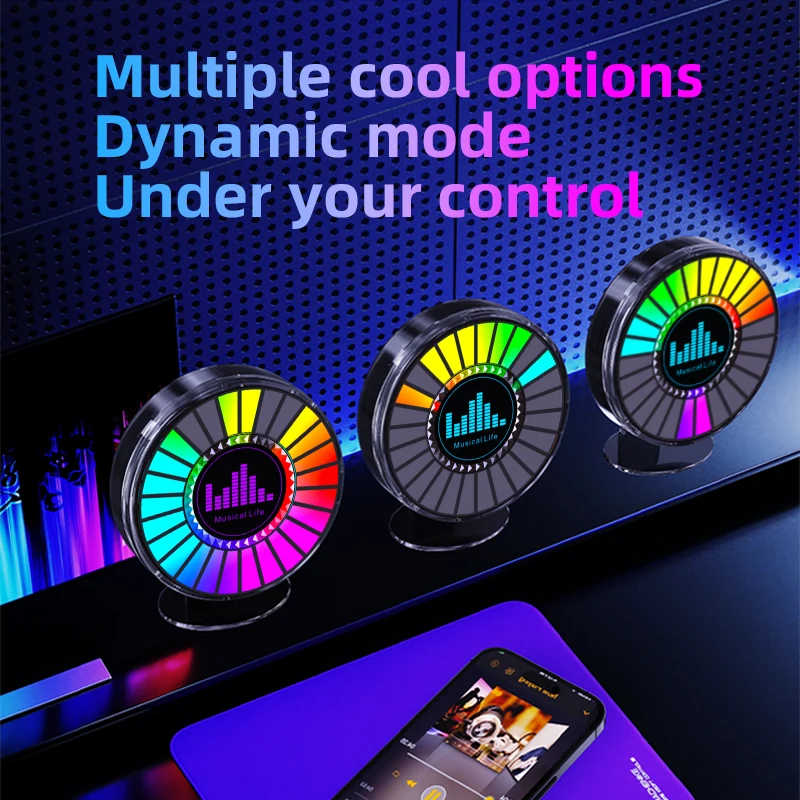 Car Vent Clip Air Freshener LED Ambient Light Aroma Magnetic Pickup Lamp Multi-Color Atmosphere Decoration Music Rhythm Light