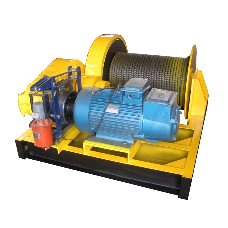 electric winch to clean the wall of a well