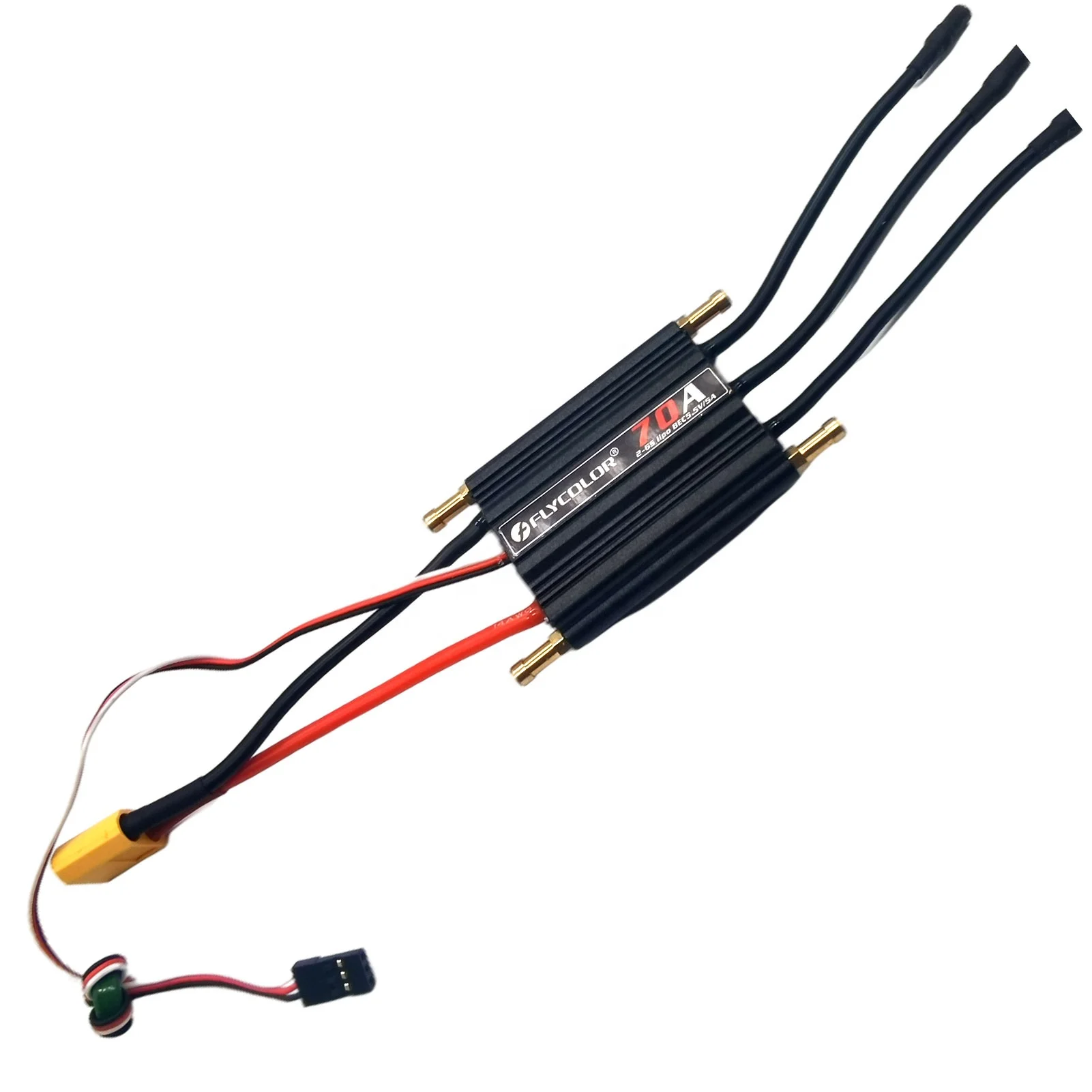 Flycolor 70A Waterproof Brushless ESC Electronic Speed Controller  5.5V/5A BEC XT60 3.5mm Head Connector for Model Ship RC Boat