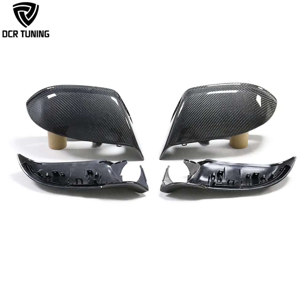 4 PCS/SET Carbon Fiber Wing Mirror Cover for Audi A7 S7 With Lane Blind Assist Auto Rearview Replace Mirror Shells 2011-2017