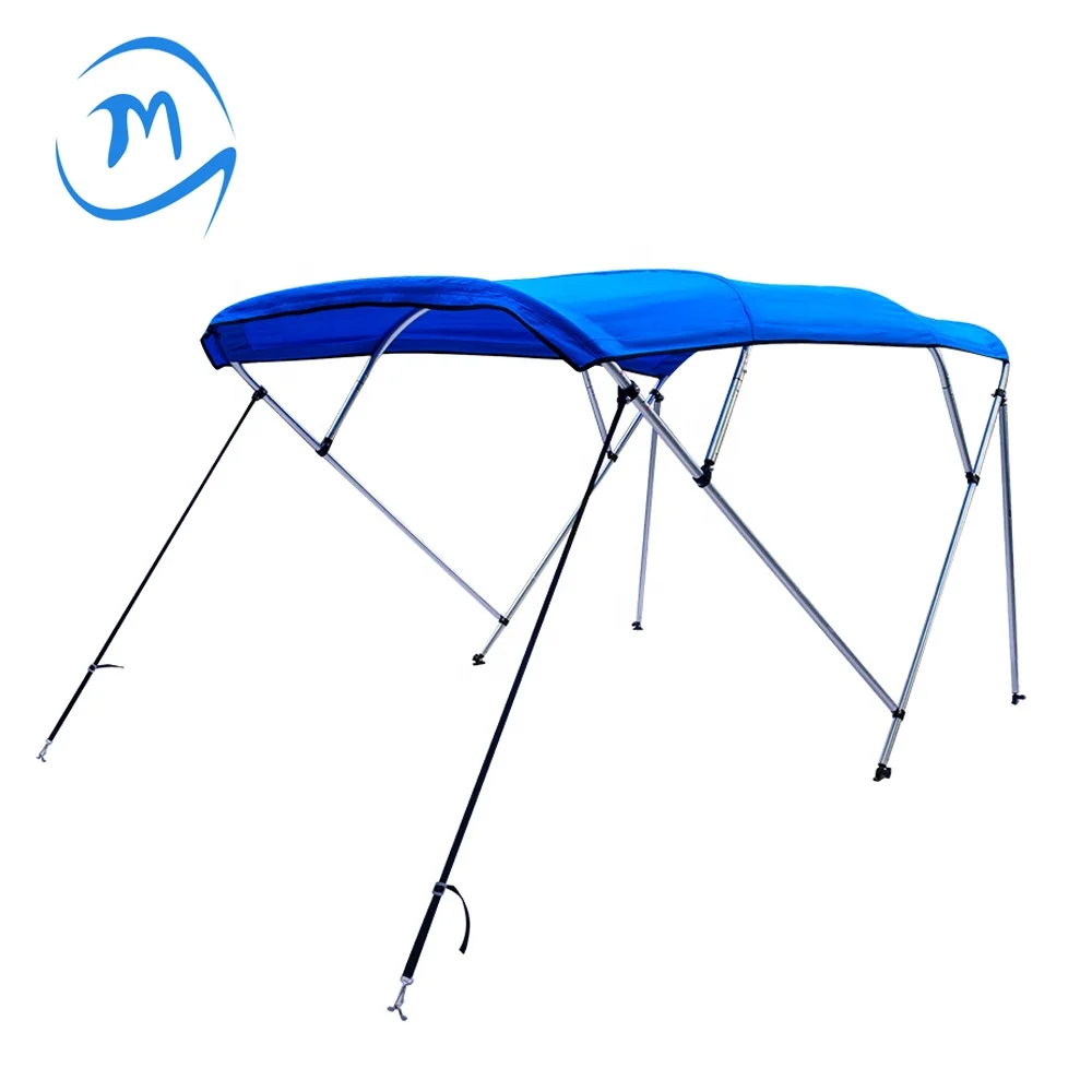 10 years factory direct supply 600D Oxford Navy Blue Aluminum Tube Awning Bimini top for boat