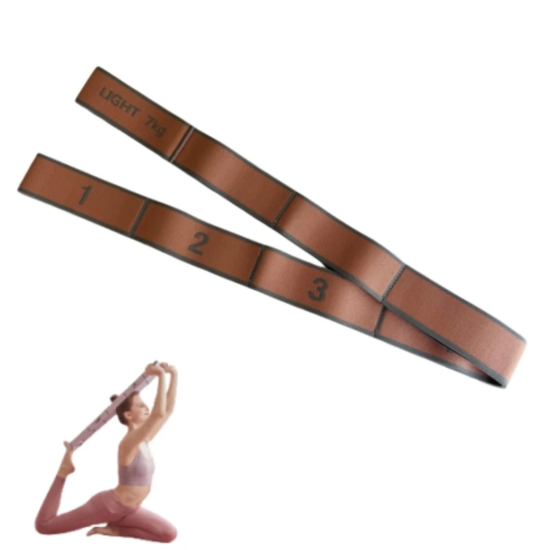 High Quality Neoprene Padded Handle Fitness Yoga Stretching Strap With Loops